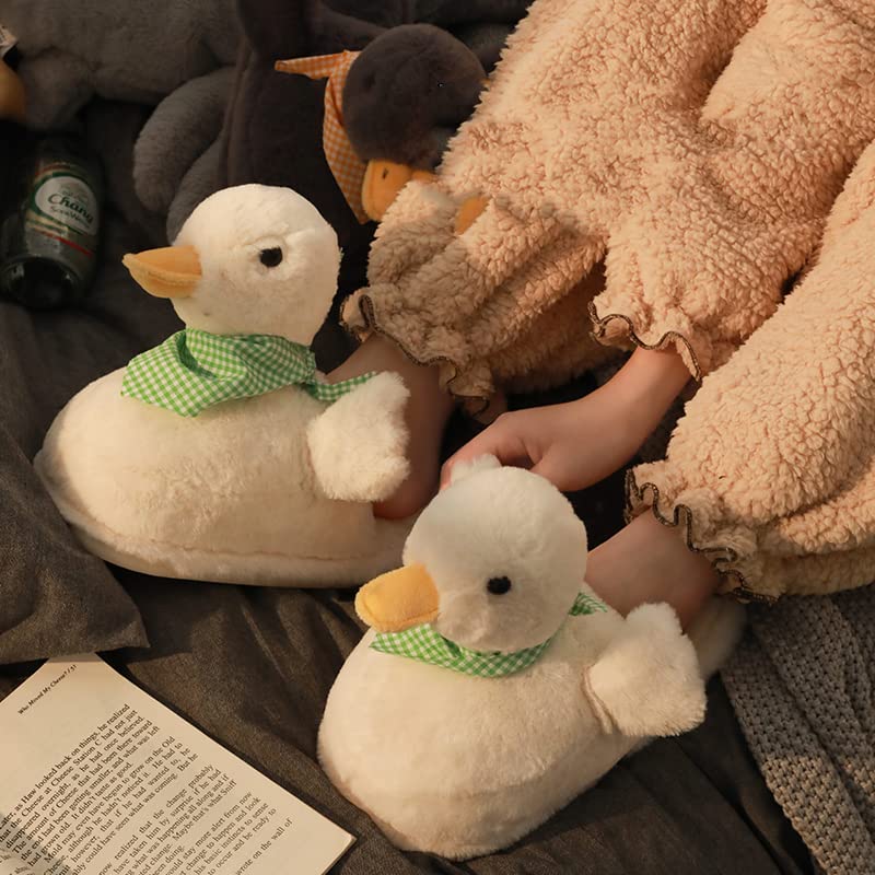 Kawaii Duck Slippers for Women Fluffy Warm House Slippers Fuzzy Slippers Women Cute Slippers2