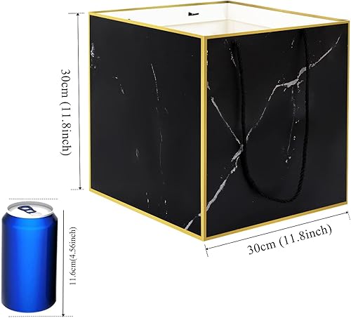 Miniatura 6 de Bolsa de regalo extragrande de mármol superior, bolsa de regalo gigante cuadrada de 11.8 pulgadas, bolsa de regalo grande XL, bolsas de regalo extra