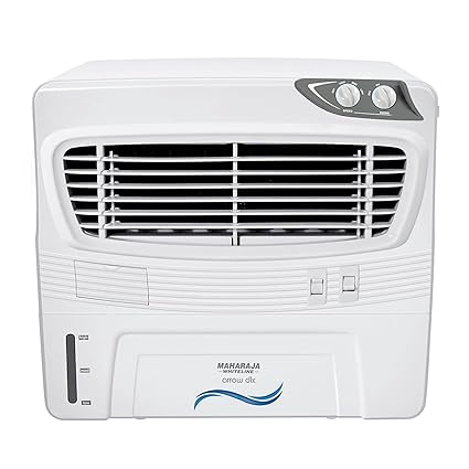 Maharaja Whiteline Arrow Deluxe Personal Air Cooler - 50L, White, Grey,Standard
