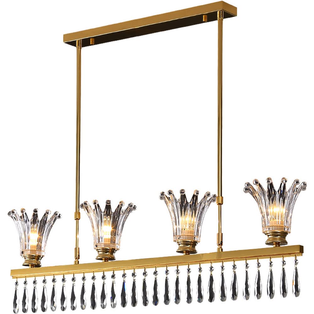 Lustre cristal 39,4 pouces élégant pour éclairer votre salon avec chic