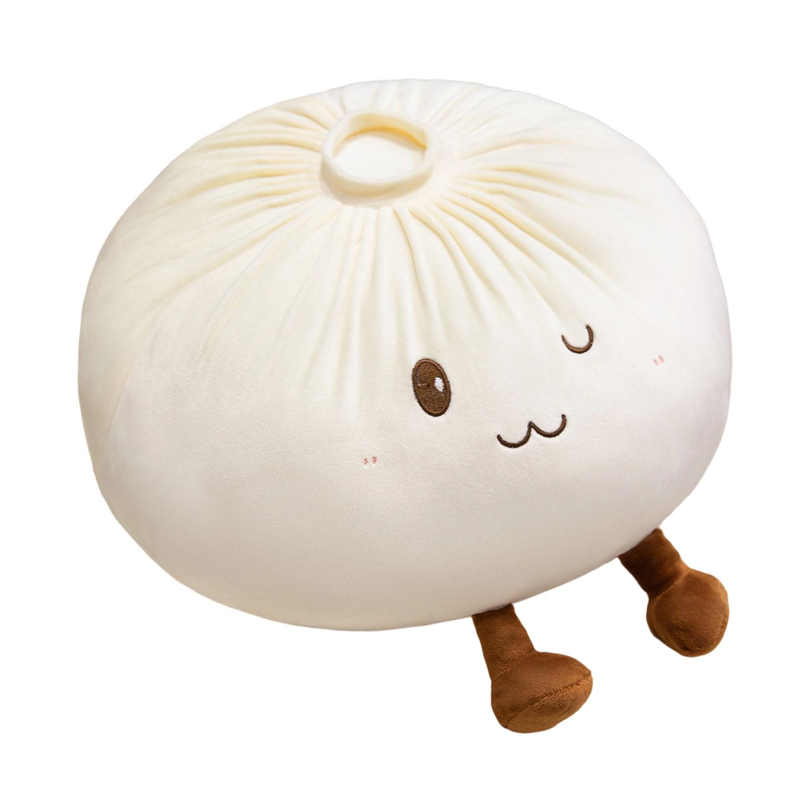 CAZSTYK Round Baozi Shaped Pad Comfortable PP Cotton Filled Excellent for Rest Reading Watching Shows 28cm Diameter Versatile Plush Pillow