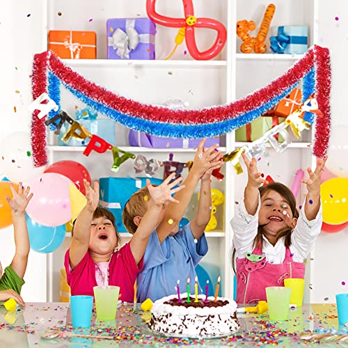 26.2 Feet Christmas Tinsel Garland, Holiday Tinsel Garland For Christmas,Halloween, Birthday, Weddings, Party Decorations (White) #TOP5