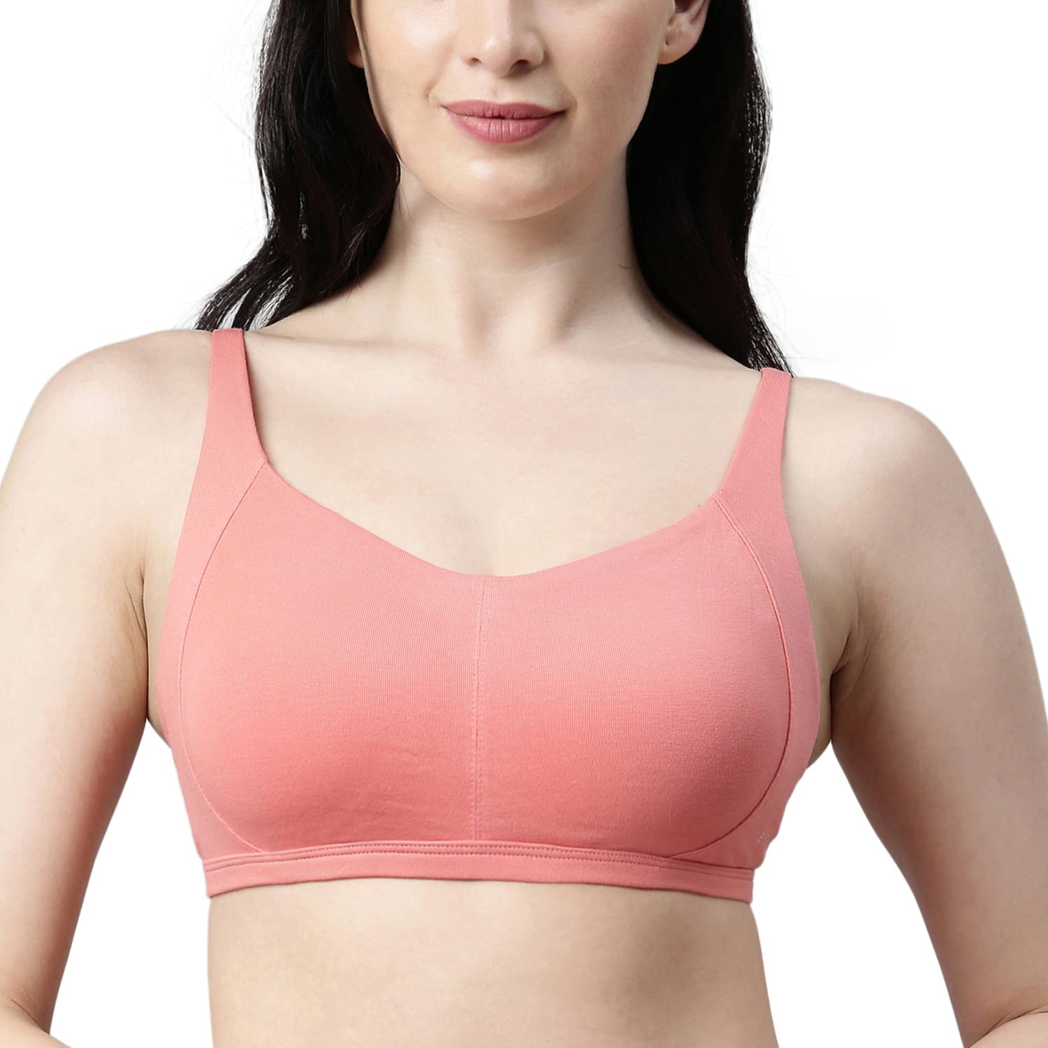 Enamor Women's Bra, Pink, Peach, 34B
