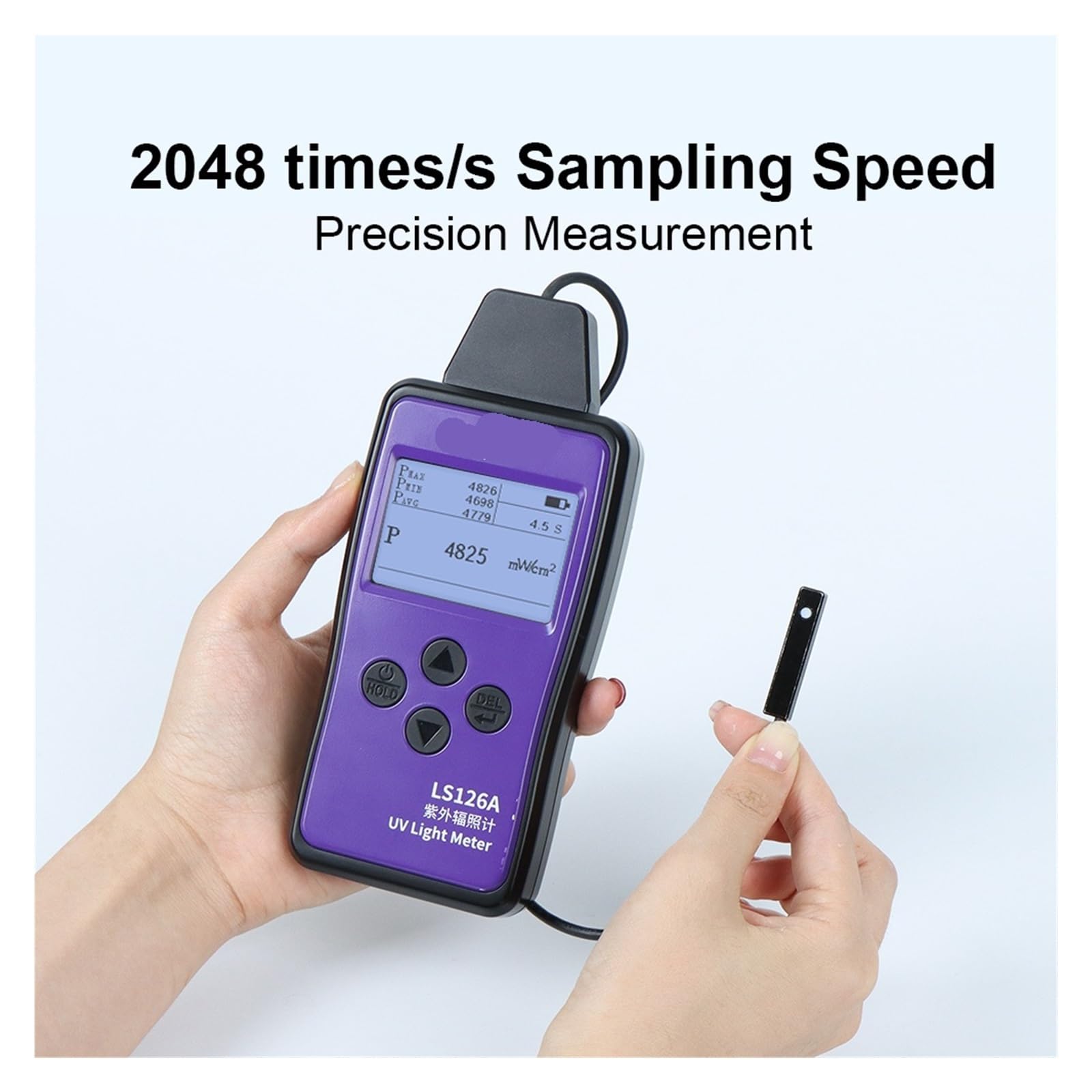 Tester UV Radiometro Misuratore di luce ultravioletta Sorgenti luminose a LED UVA Dimensioni ultra ridotte Misura energia, potenza e temperatura LS126A Ottico da laboratorio