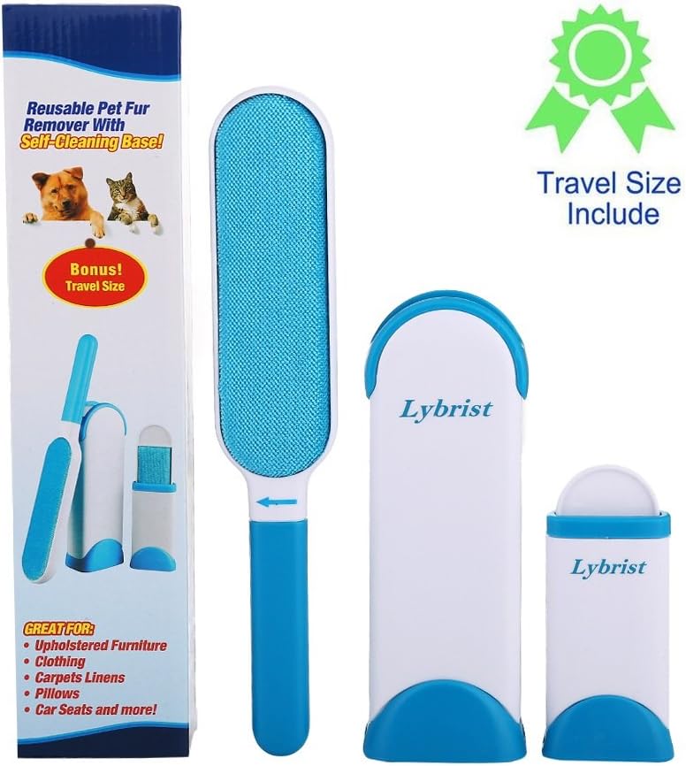 Lybrist Dog Hair Remover & Cat Hair Remover and Pet Hair Remover Reusable Double Sided Fur Remover As Seen on TV