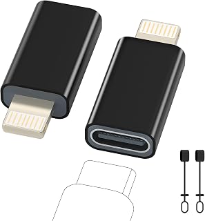 ZZestiq Adapter USB C na Lightning, 2 sztuki, adapter USB C do Lightning, obsługa ładowania i przesyłania danych dla iPhone'a 14/13/12/11/iPad/Airpods, nie nadaje się do słuchawek/audio/OTG
