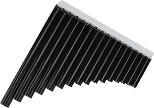 Aramox Instrument de Musique à clé C, Flûte de Pan, Matériau ABS avec Sac rembourré, Facile à Jouer pour les Débutants et les âges (BLACK)