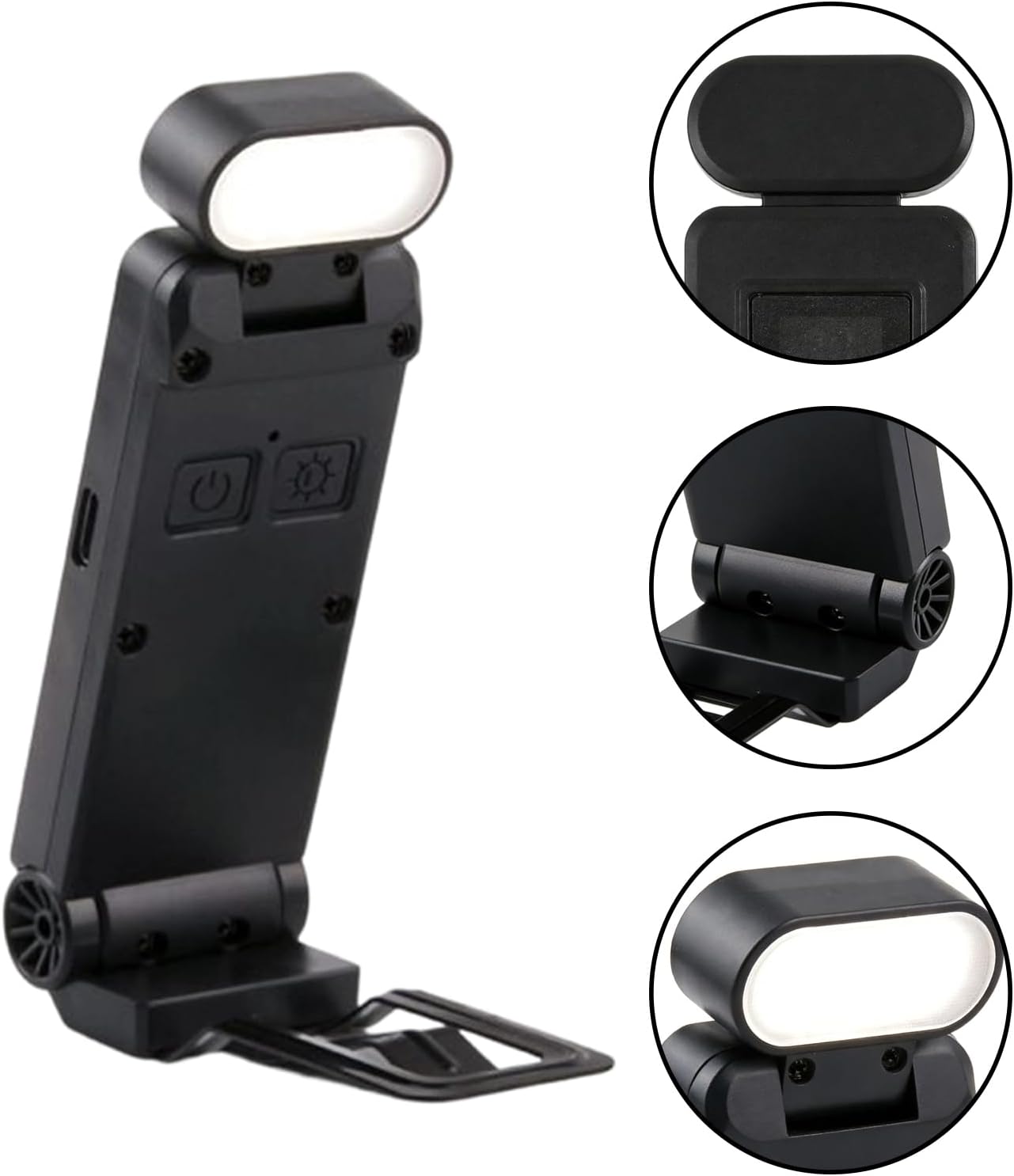 Book Light - Rechargeable Clip On Reading Lamp, 9 LED Dimmable Brightness Panel with Flexible Neck Design, Eye Comfort Illumination Control, Ideal for Bedroom Living Room Workplace Dorm Use