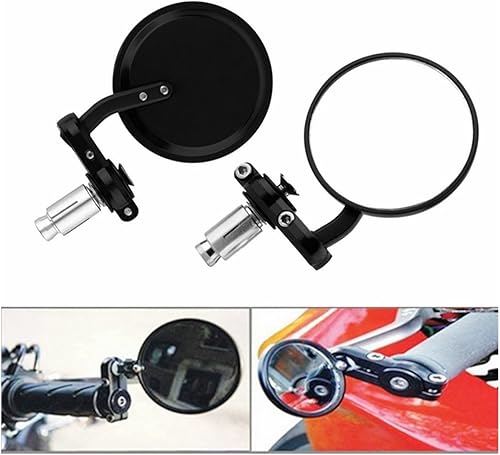 Miniatura 4 de Espejos laterales de motocicleta Espejo lateral de moto Espejo retrovisor 0.315 in 0.394 in Negro Universal Plegable Motocicleta Retrovisor Espejos