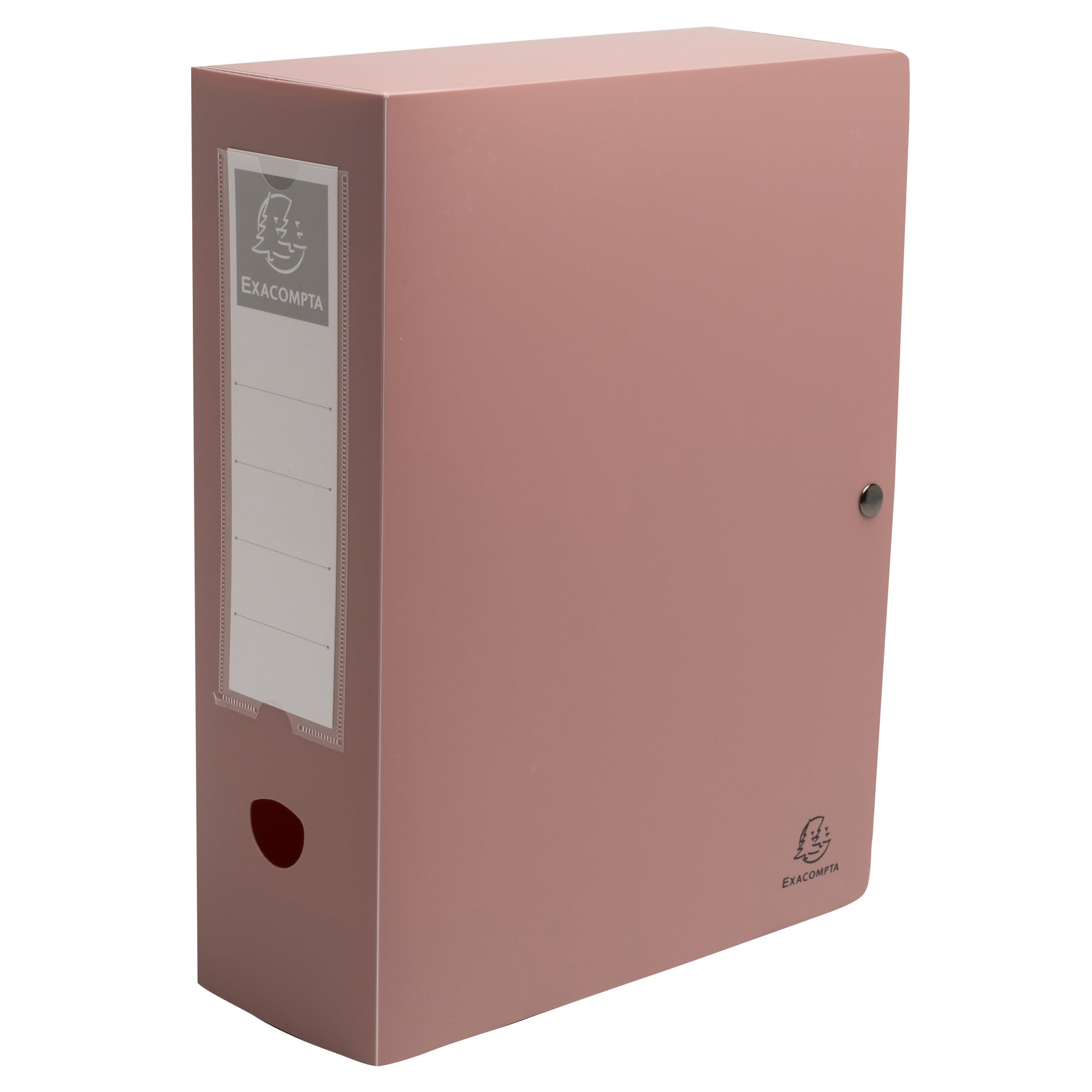 Exacompta - Réf. 89470E - Carton de 5 boîtes de classement avec fermeture à pression Skandi - en PP recyclé rigide - dos 10 cm - dim 25 x 33 cm - PP recyclé Skandi - pour A4 - couleurs assorrties