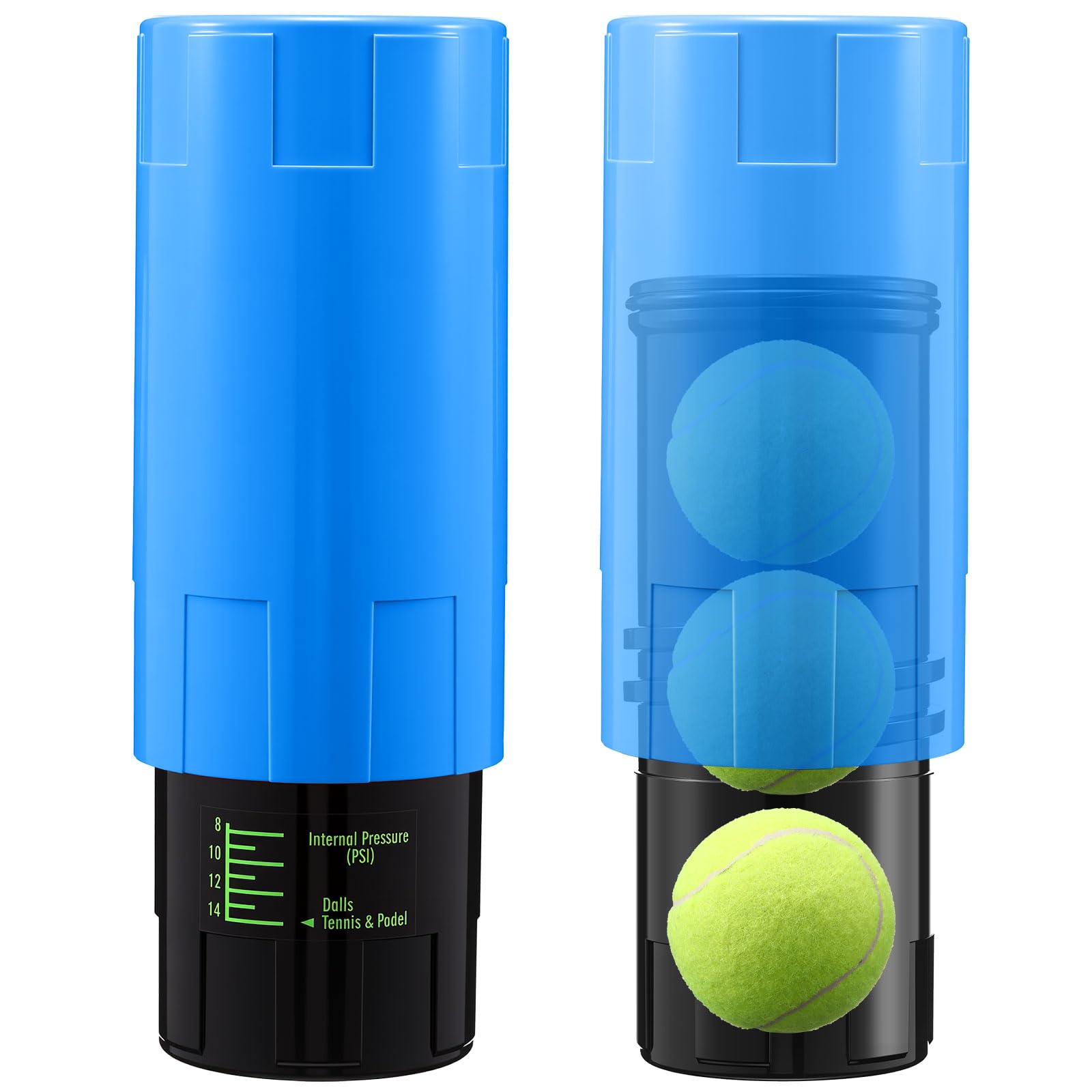 Soulchen Tennis Ball Pressurizer for 3 Balls 14 Psi