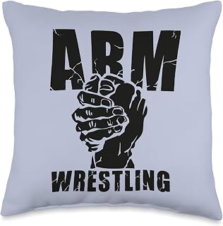 Arm Wrestling Armwrestling Gym Workout Muscle Building Sport Throw Pillow