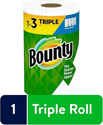 Miniatura 2 de Bounty Select-A-Size - Rollos de cocina toalla de papel, 2 capas, blanco, 147 hojasrollo, 12 rolloscartón (66980)