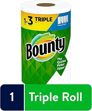 Bounty Select-A-Size Kitchen Rolls Paper Towel, 2-Ply, White, 147 Sheets/Roll, 12 Rolls/Carton (66980)