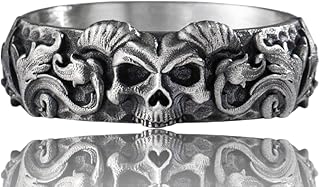 Gothic Skull Ring For Men in 925 Sterling Silver, Vintage Gothic Jewelry For Men; Boyfriend