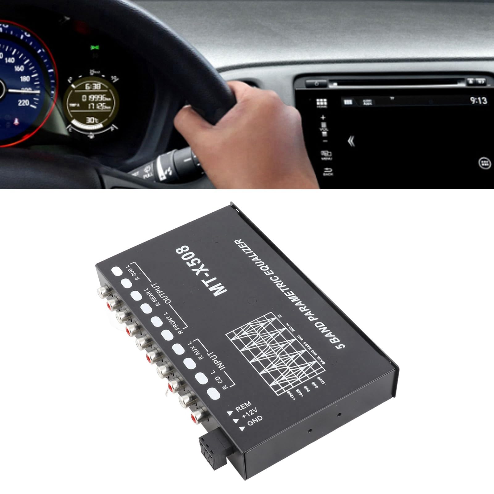 Ecualizador De Para Coche 5 Bandas Ajustable Con Crossover Amplificador Y Ecualizador Gráfico Para Control Preciso Del Sonido En Automóviles