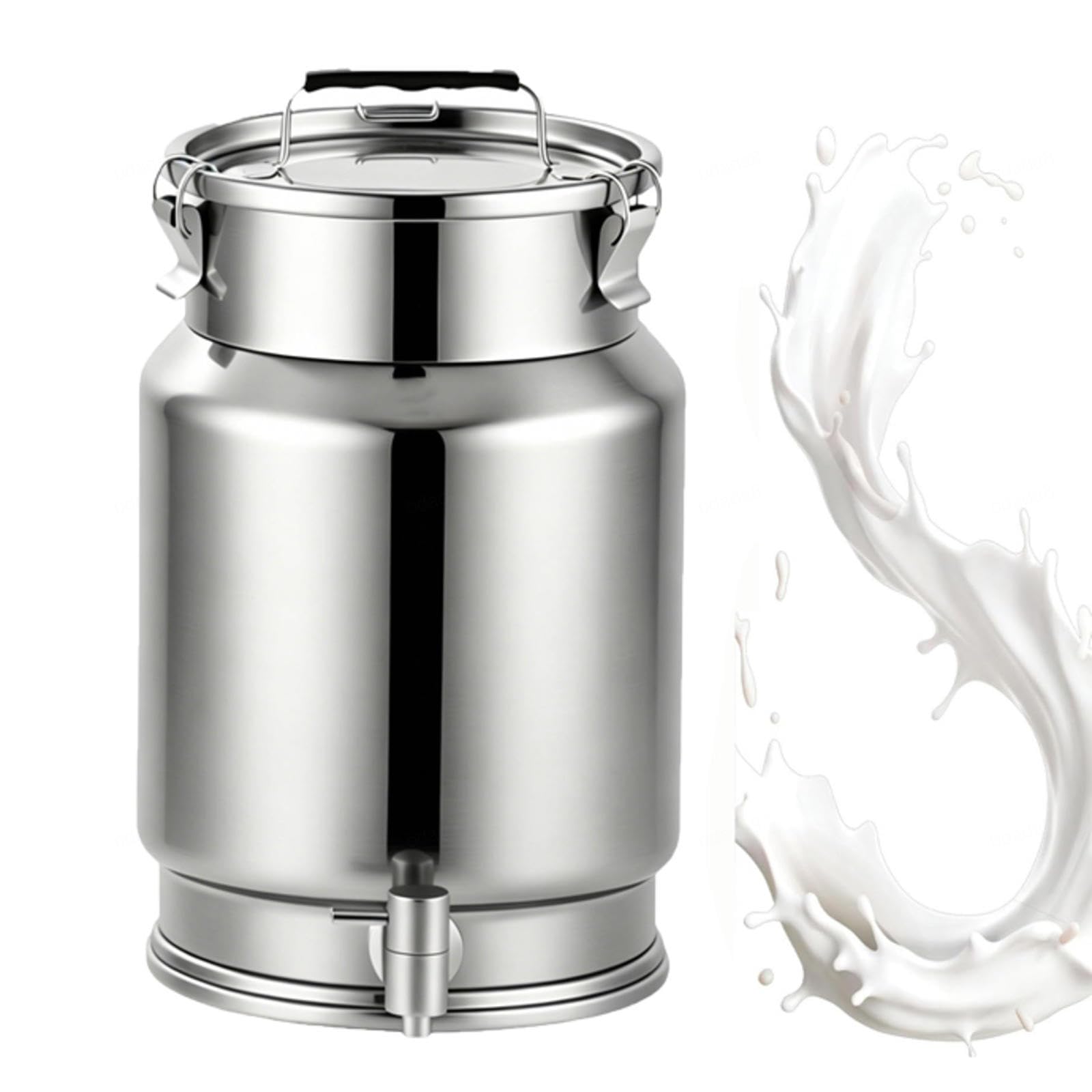 aliooila Stainless Steel Olive Oil Dispenser with Tap 2.5-30l,A-10L