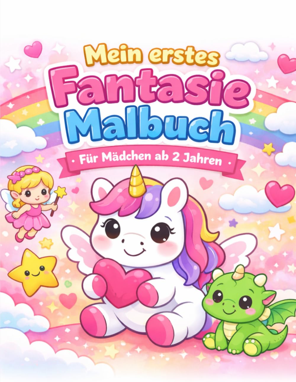 Mein erstes Fantasie Malbuch: Für Mädchen ab 2 Jahren
