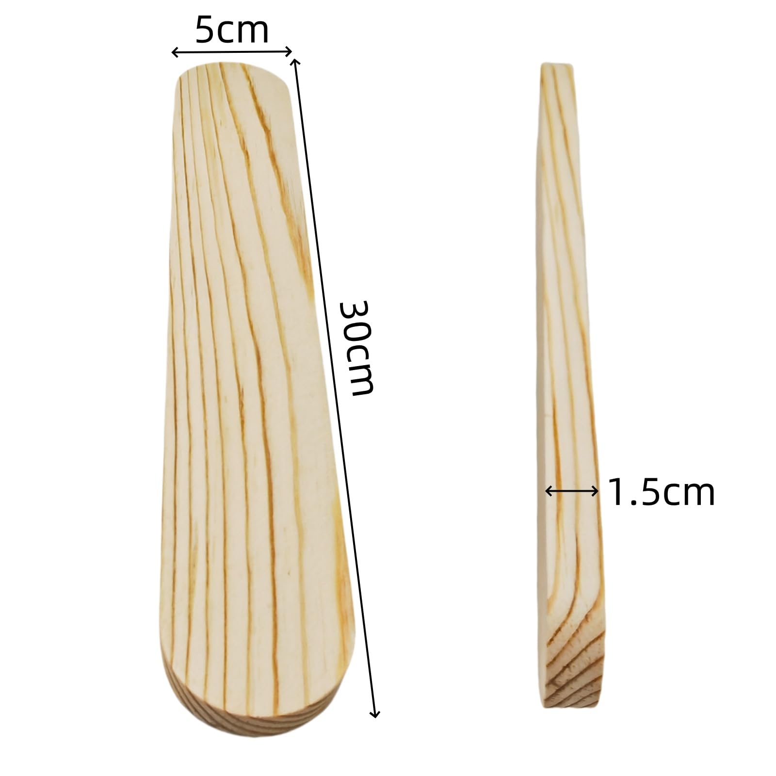 Anktily Unfinished Pine Wood Oval Wooden Blocks for Crafts Whittling, Engraving, Painting (8pcs, 30x5x1.5cm) - Image 3