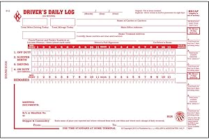 10-Pack Driver Daily Log Book with Recap Pages