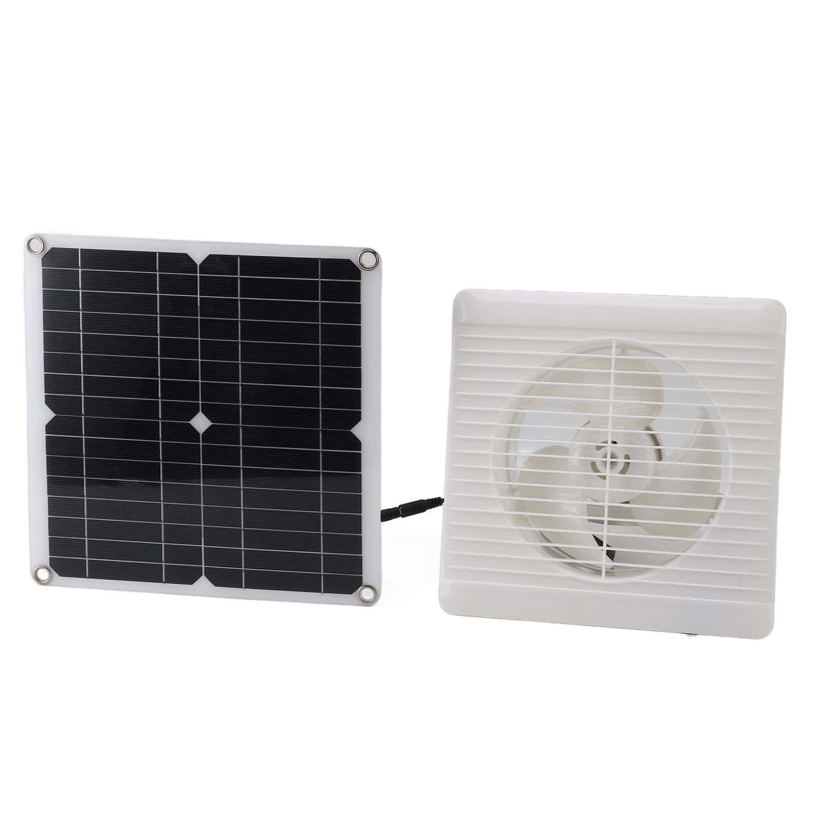 RIZGHWOY Kit Ventola Ad Energia Solare da 12 W con Ventilazione di Scarico della Batteria Al Litio per Campeggio All'aperto in Capannone per Polli in Serra