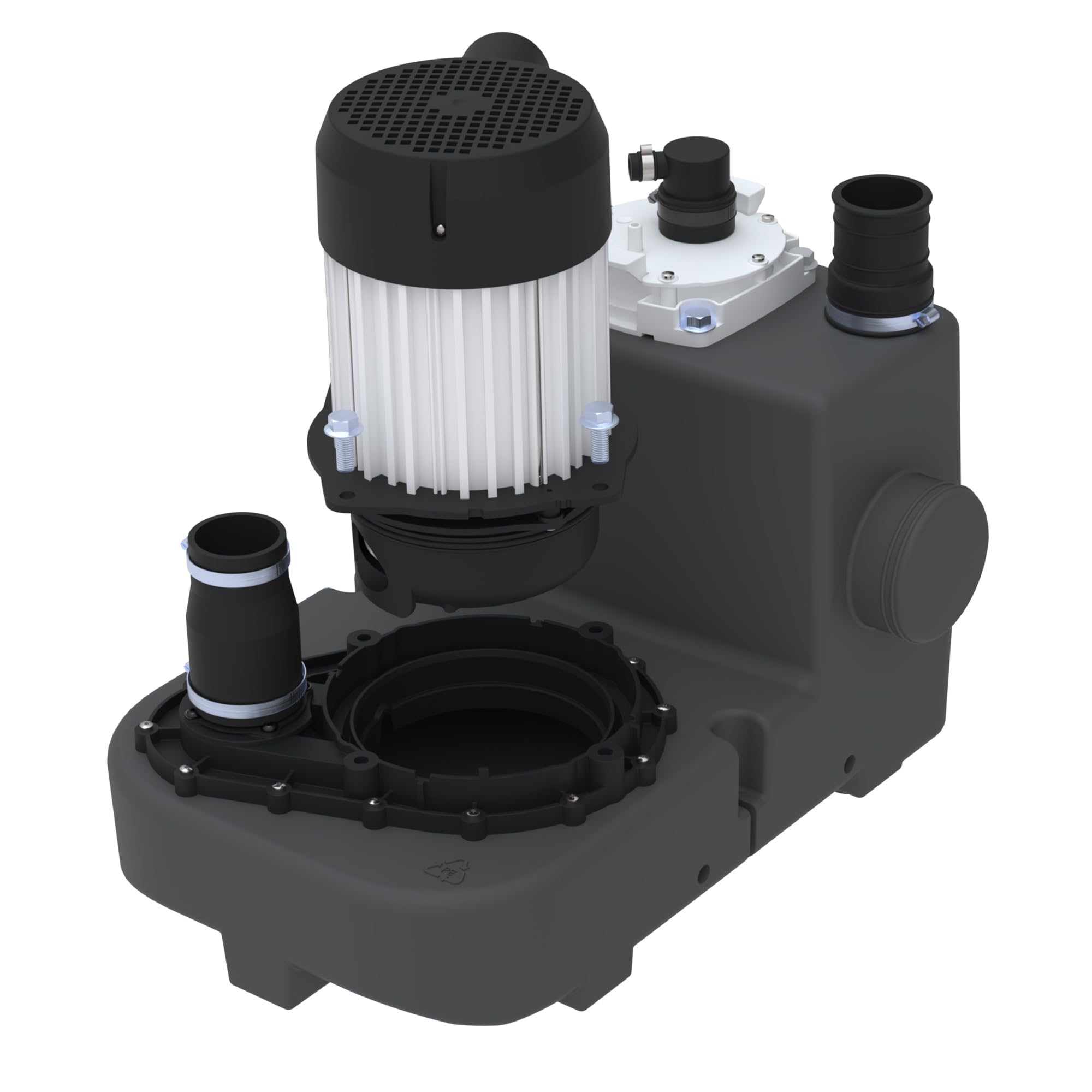 SFA – Sanicubic 1 GR HP S – Kleinhebeanlage für Abwasser – Bodenstehend – Schneidwerk Pro X K2 – 2 niedrige Zuläufe – Für Haus, Wohnung & Geschäftsräume – 42 x 51,8 x 40,1 cm – 2.000 W