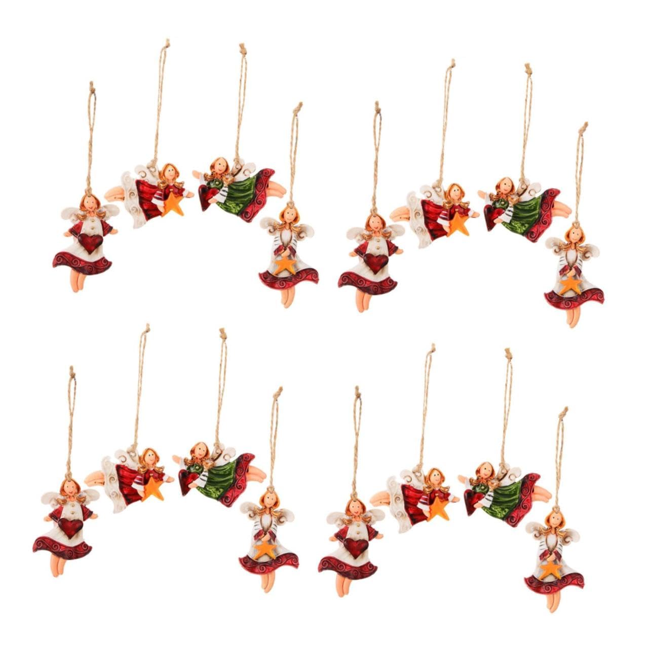 Cabilock 4 Set Ciondolo Angelo Di Natale Decorazioni Natalizie Addobbi Natalizi Ornamenti Natalizi Centrotavola Natalizi Ornamenti Per Albero Di Natale Decorazioni Angelo 4 pezzi * 4