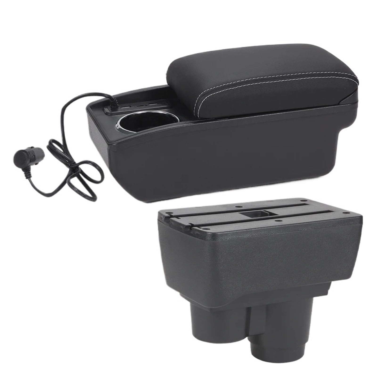 Umdjju A3 Fast Charging For Duster 2019-2024 Armrest Dedicated Retrofit Interior Storage Box Car Accessories Car Centre Console Armrest Box(A3 Fast Charging)