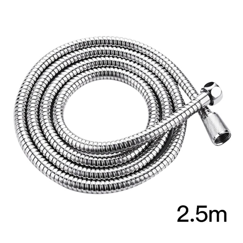 Antyczny brąz/złoto/chrom 1.5M wąż prysznicowy hydraulika elastyczne węże hydrauliczne ze stali nierdzewnej podwójnie blokowane-srebrne