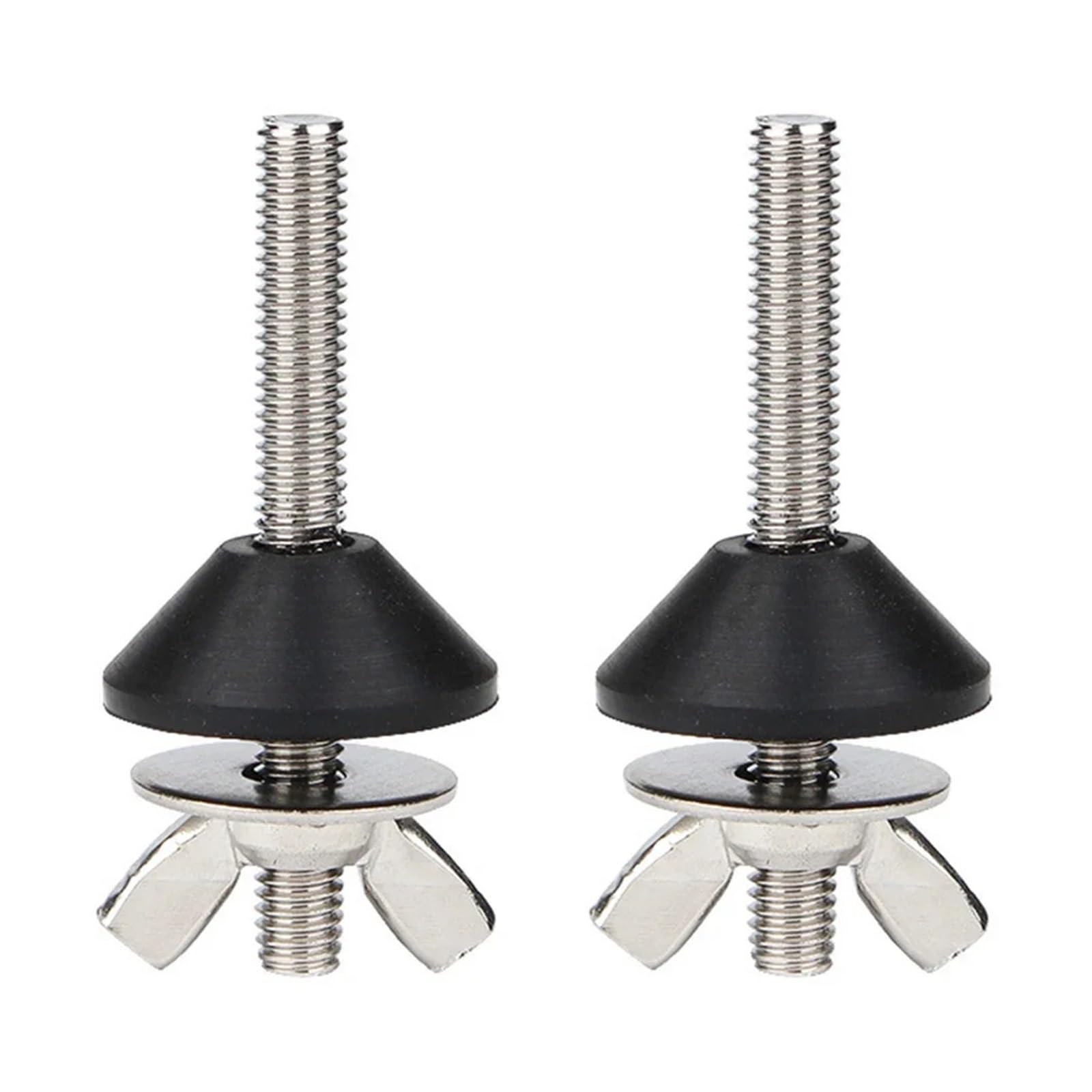Toilet Tank Fixing Screws 8pcs Stainless Steel with Rubber Fittings Lid Hinge Repair Kit