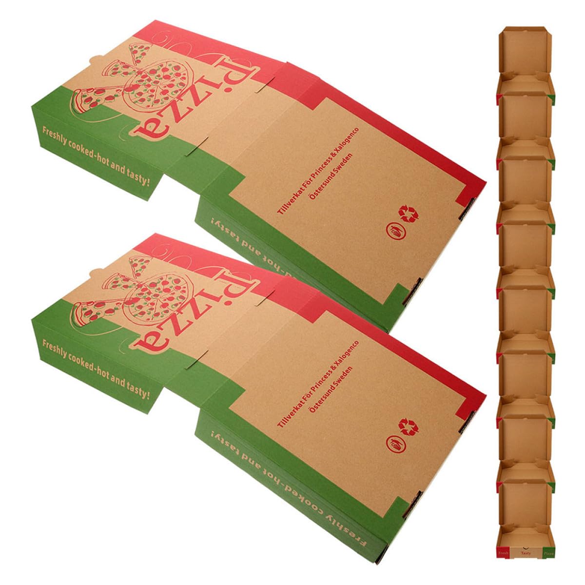Beaupretty Cajas de Pizza de Cartón Kraft de 7 Pulgadas Embalaje Seguro para Alimentos 20 y Almacenamiento Conveniente en Fiestas y Restaurantes