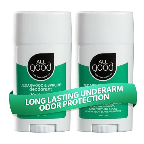All Good - Desodorante en barra sin aluminio, desodorante natural con manteca de karité y aloe vera, fórmula bio-activa, vegano, protección contra