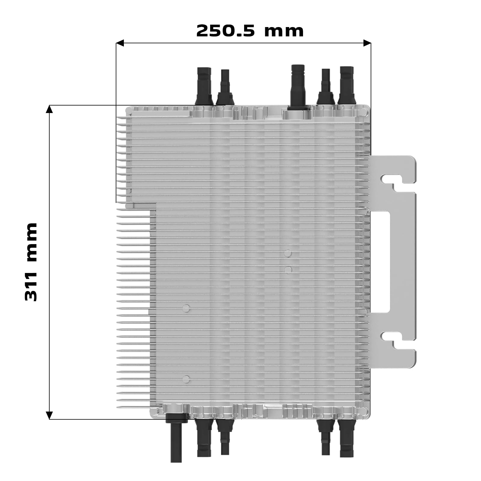 DEYE Mikro-Wechselrichter 2000 W SUN-M200G4-EU-Q0 für Mini-PV Solaranlage Balkonkraftwerk, IP67 wetterfest, 4 MPPT, WiFi, Micro Inverter