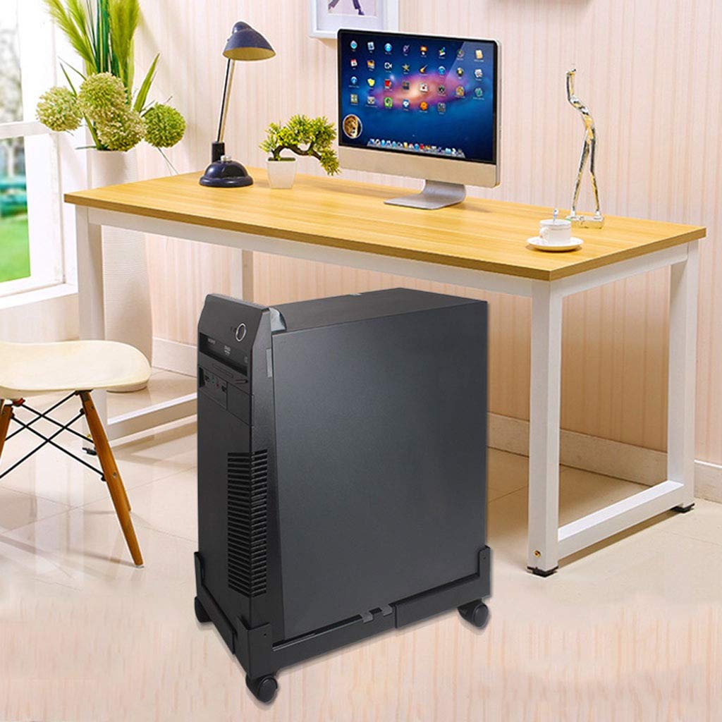 Supporto per CPU Supporto per CPU Mobile Desktop Host Staffa da Pavimento Chassis Base in Metallo Staffa di Raffreddamento Supporto per Carrello Mobile Regolabile con Ruote Girevoli Bloccanti Suppor