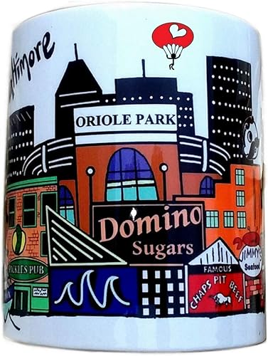 Miniatura 2 de BALTIMORE Md Souvenir - Taza de café colorida de larga distancia para regalo