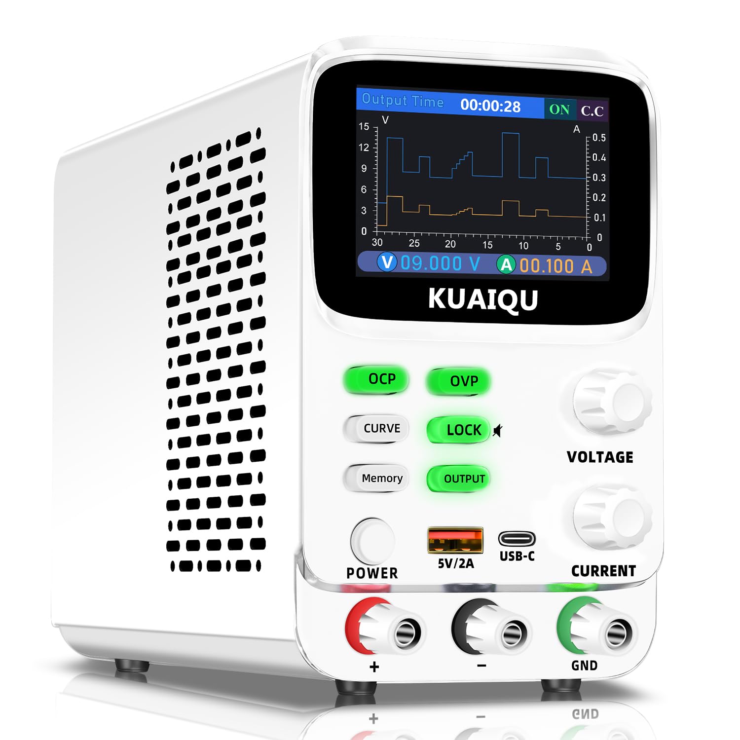 Amazon.com: KUAIQU DC Power Supply Variable 30V 10A, Microcurrent