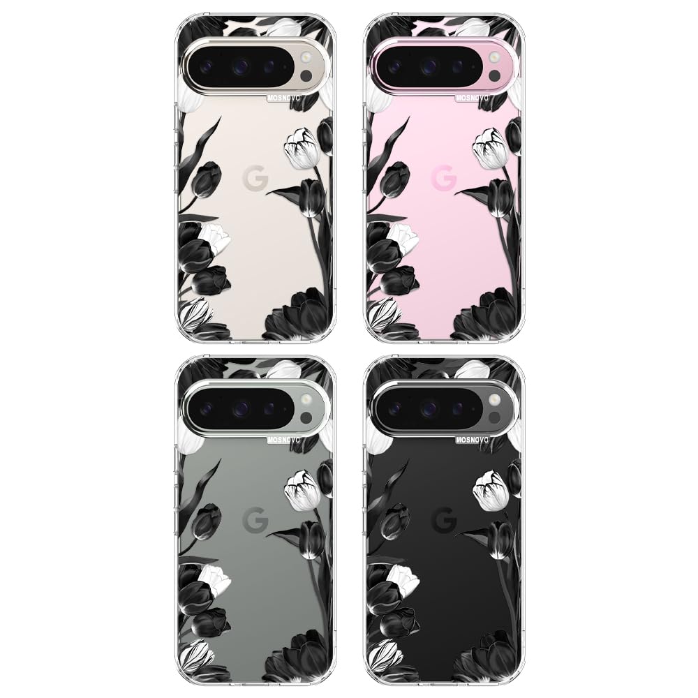 MOSNOVO Case for Google Pixel 10 & Pixel 10 Pro, [Buffertech 6.6ft Military-Grade Drop Protection] [Anti Peel Off Tech] Clear TPU Bumper Phone Case Cover Design - Cute Cherry — view 213