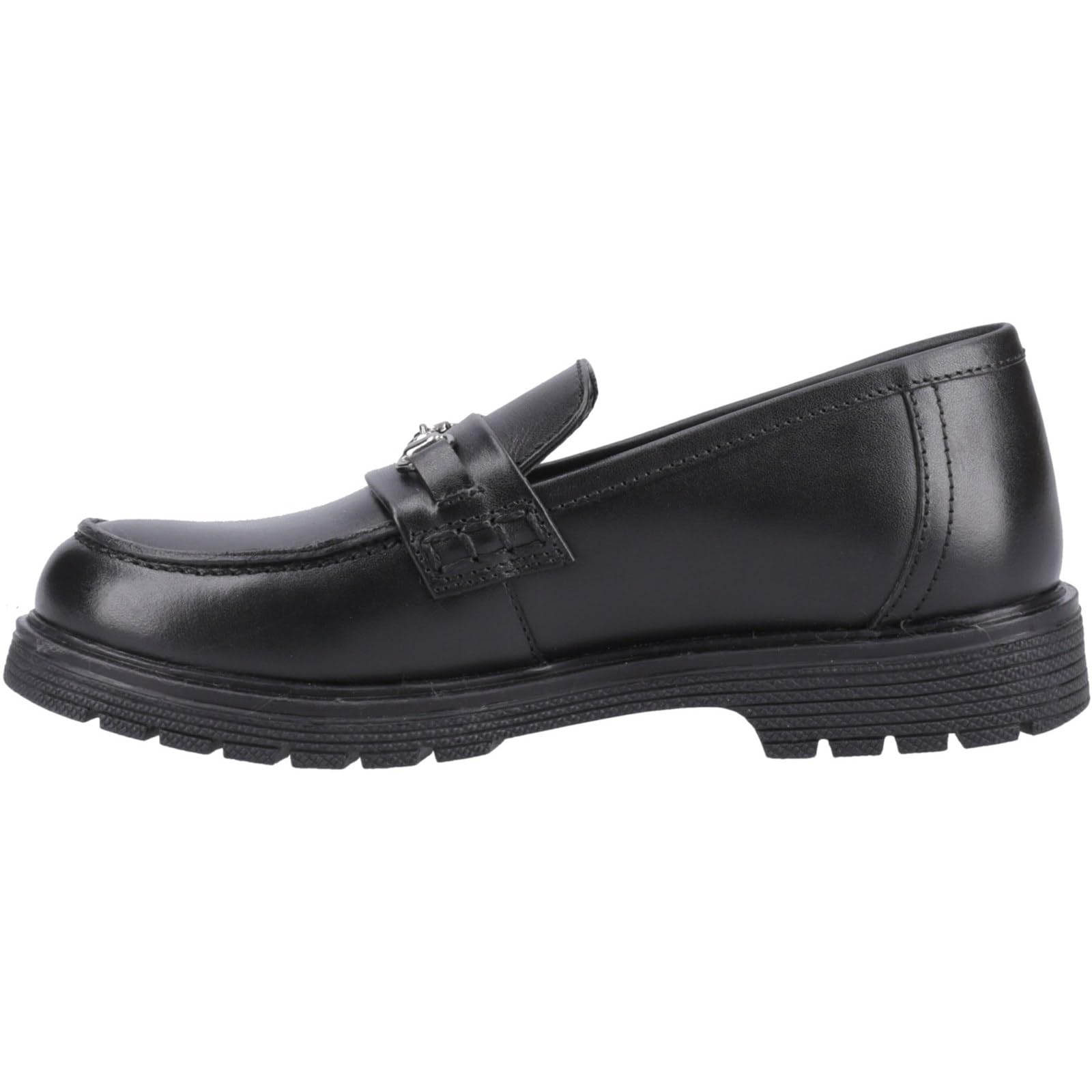 Hush Puppies Girls Lydia Senior Shoe, Black, 6 UK