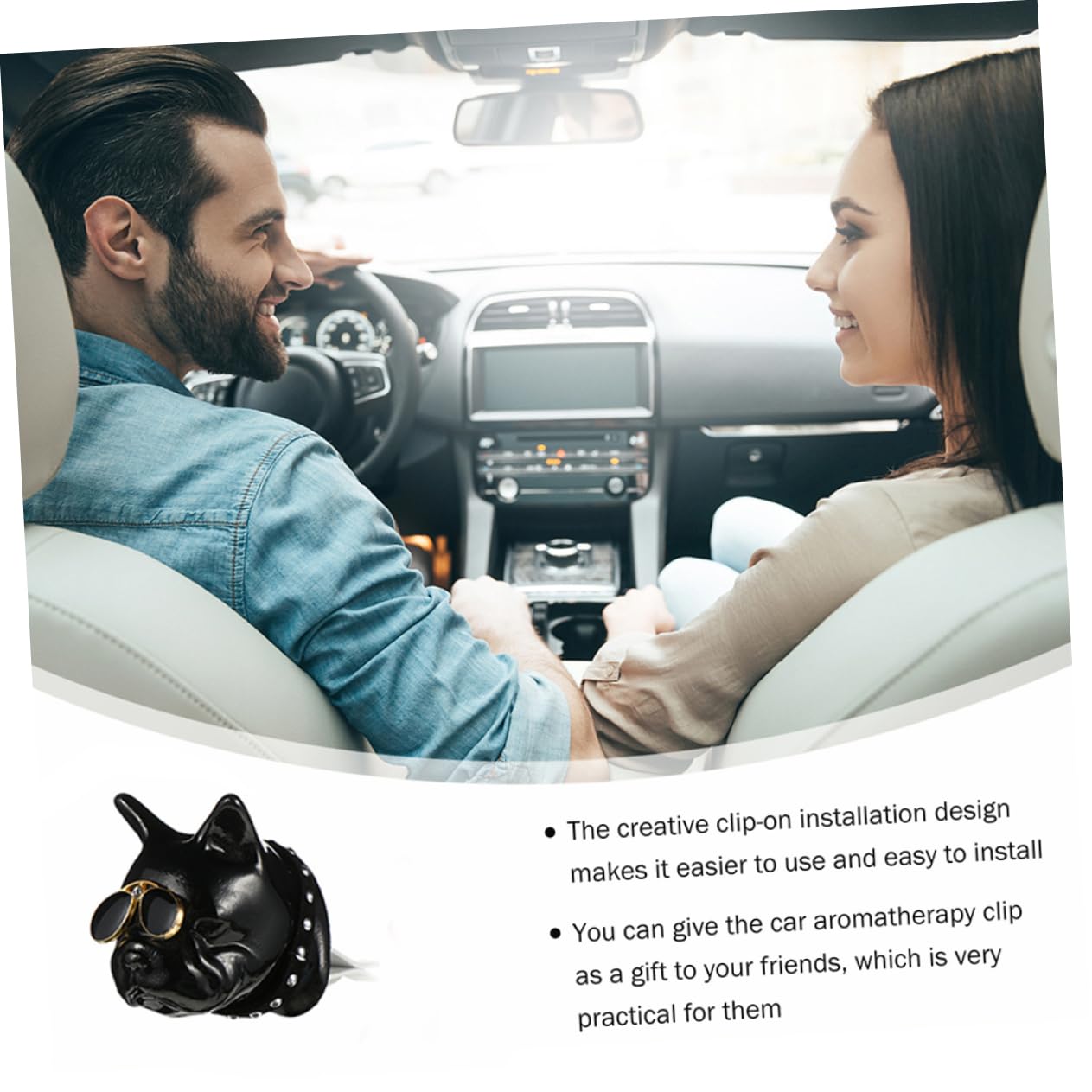 SOLUSTRE 3stücke Clip Für Lustiger Bulldoggenkopf Für Lüftung Auto-dekoration Und Duftspender Für Innenräume Mit Brille Langlebig Und