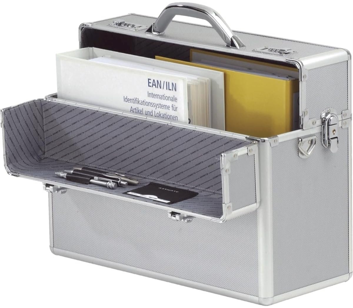 Alumaxx Pilotenkoffer Alpha 37,5x47x20cm Aluminium Metallic Silver