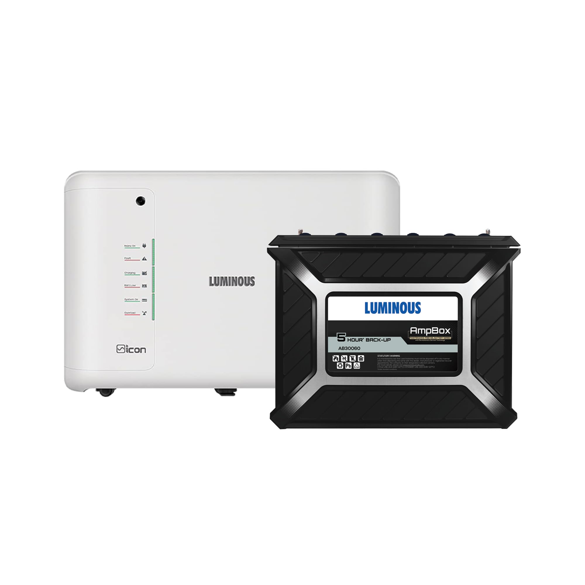 Luminous Inverter & Battery Combo for Home, Office & Shops | iCon White 1600 Inverter with AmpBox Gel Battery | Fast Charging, 5hr Backup, Maintenance-Free | Warranty: 36 & 60 Months-image-43
