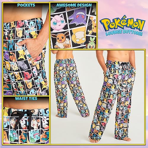 Pokemon Mens Pyjama Bottoms - Nightwear PJs for Men and Teenagers S-3XL Lounge Wear Trousers - Mens Gifts4