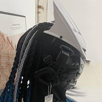 サイバーパンクマスク ドレッドヘアタイプ カラーホワイト サイバーパンクマスク ドレッドヘアタイプ カラーホワイト Amazon.co