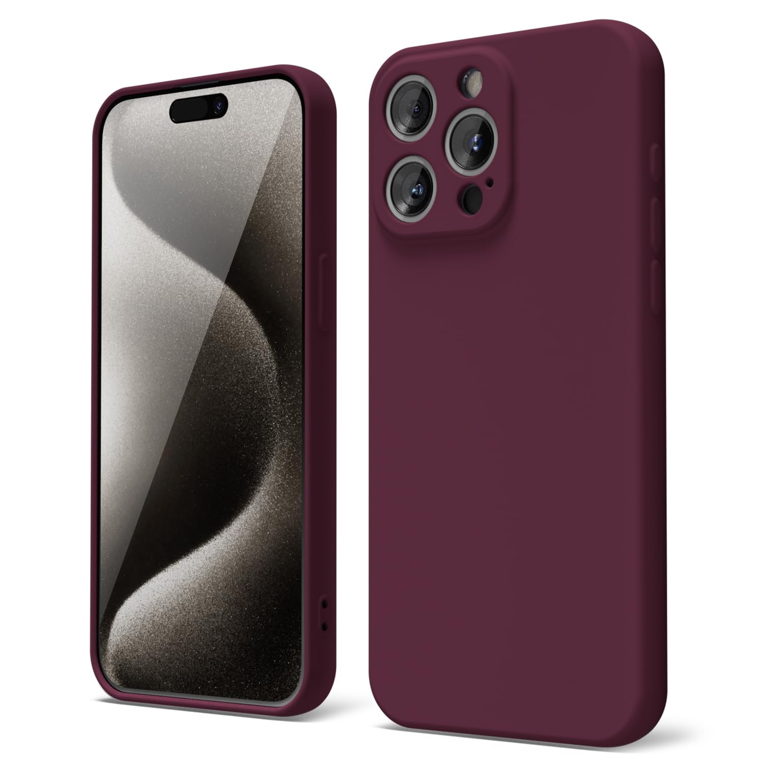 oakxco for iPhone 16 Pro Max Case Liquid Silicone, Soft Rubber Gel Elegant Aesthetic Basic Simple Cover, Cute Thin Slim TPU Matte Solid Color Plain Smooth Case for Women Girl, Light Pink — view 1360