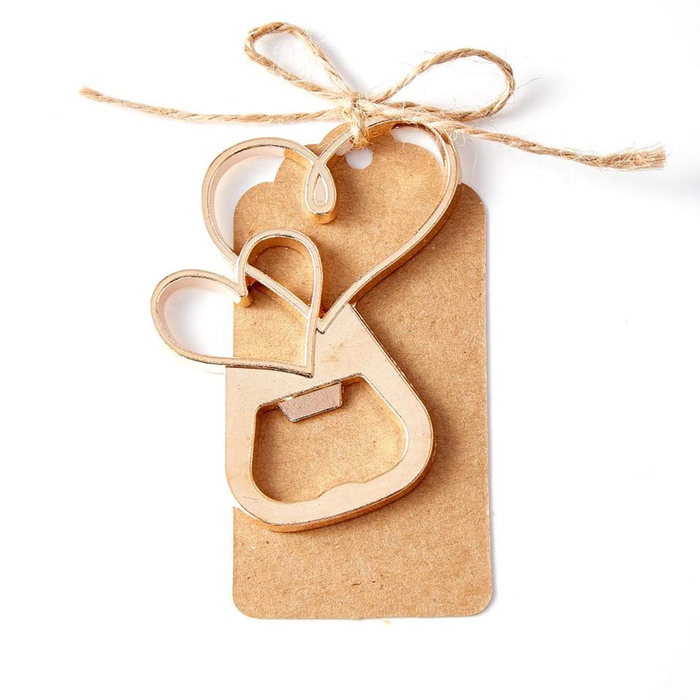 Awtlife 30 apribottiglie a forma di cuore con etichette e biglietti trasparenti per feste di matrimonio, regali di Natale