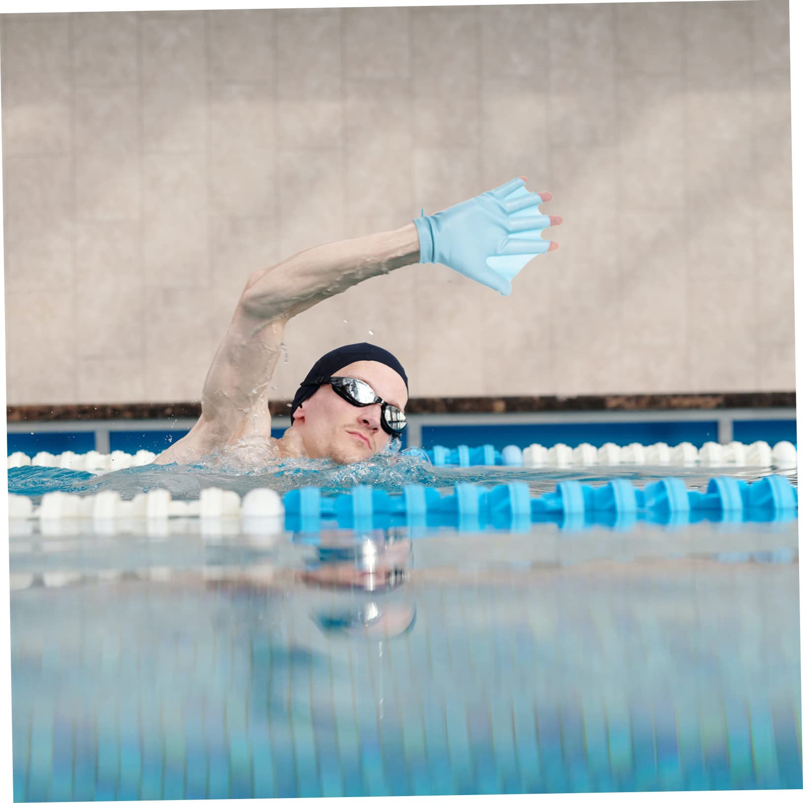 GANAZONO 3 Pairs Silicone Swim Paddles Webbed Gloves for Swimming Water Exercise Gloves Adults Diving Accessories Upper Workout Tone