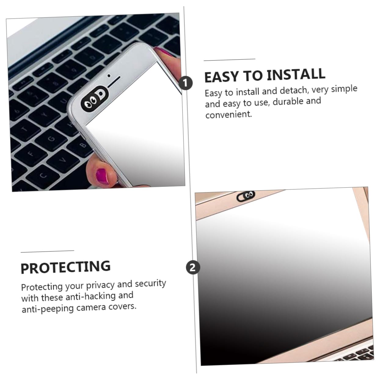 Abaodam 18piezas Cubiertas De Cámara Web para Portátil Móvil y Tablet De Protección De Privacidad Diseño Compacto y Resistente para Seguridad Línea