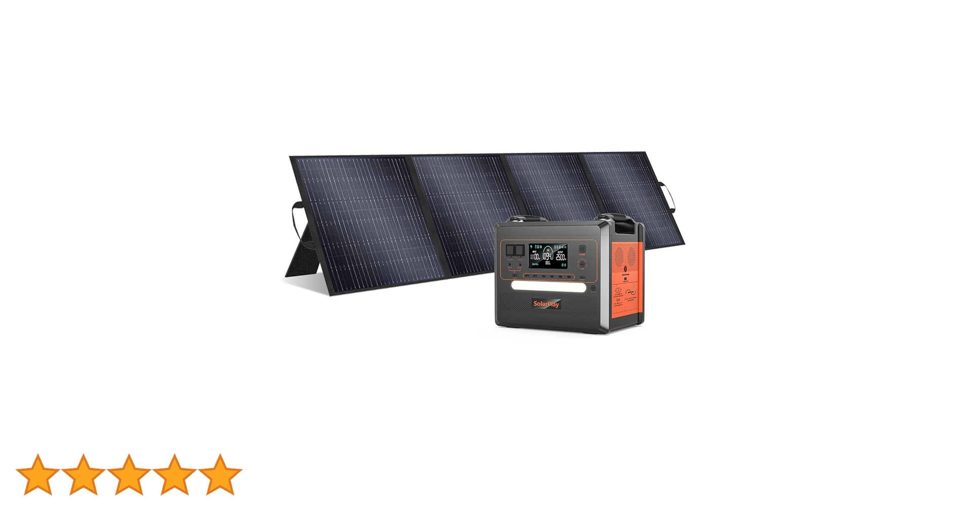 Amazon.co.jp: SolarPlay 2500W ポータブル電源 ソーラーパネル