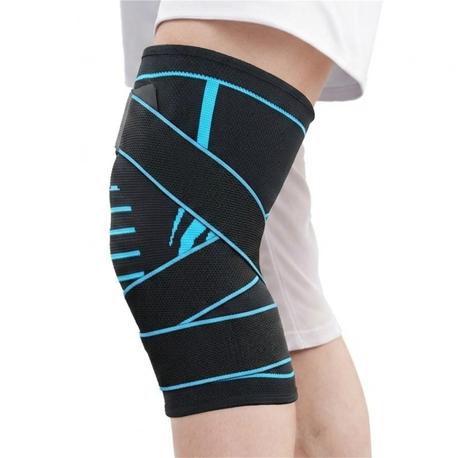Verstellbare Kniebandage mit Kniescheibenschutz und Kompressionsmanschette für Laufen, Volleyball, Radfahren und andere Sportarten. Orthopädische Knieschoner zur Linderung von Gelenkschmerzen und
