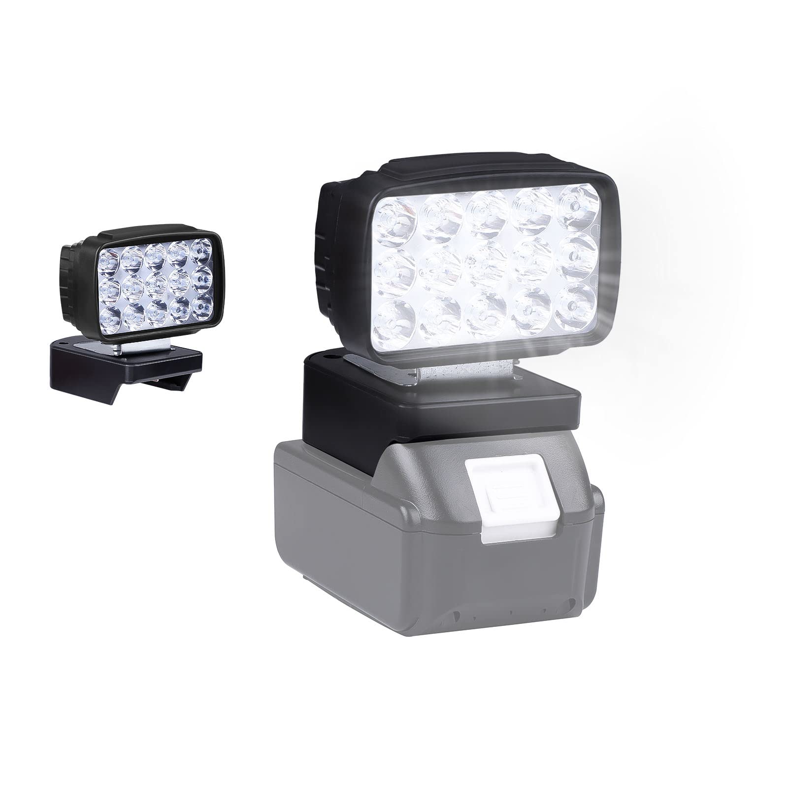 YSDZ Cordless LED Work Light Long-Range Spotlight Rechargeable Compatible with Makita 18V Li-ion Battery,8W 900LM Multi-Functional Outdoor Flashlight,Jobsite Light,Camping Light(No Battery)